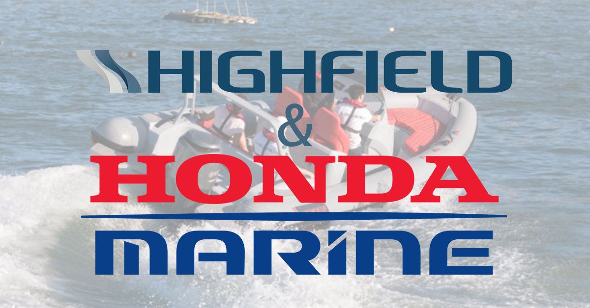 Neumáticas Highgield con motor fueraborda Honda Marine